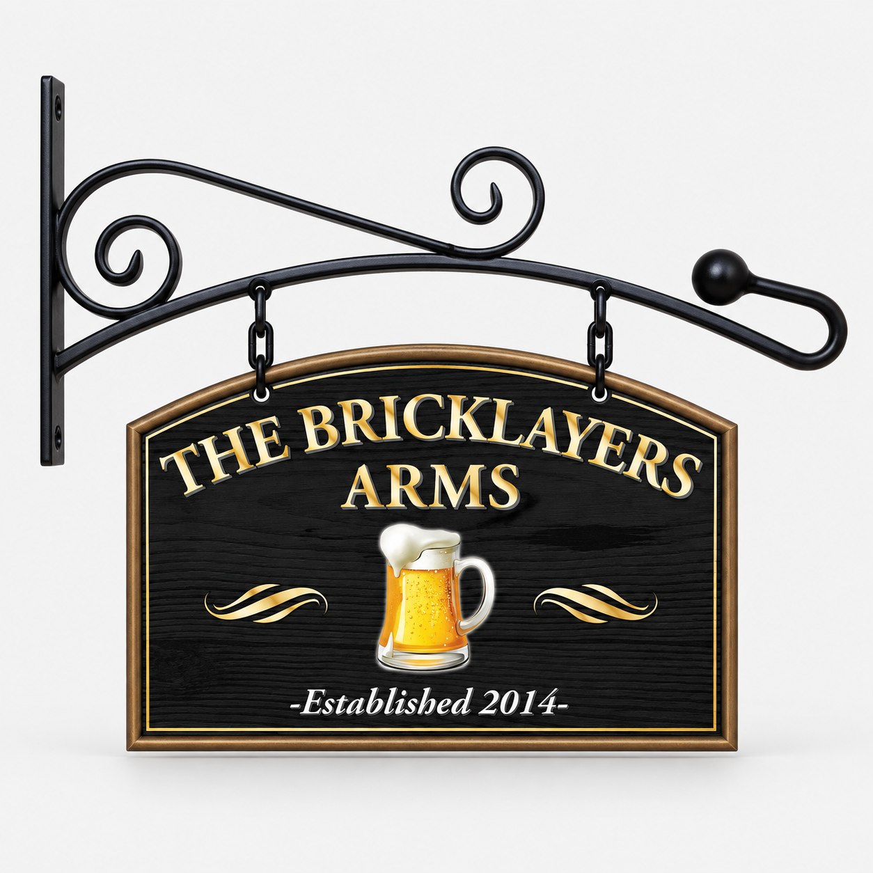 Bricklayers Arms — Hanging pub sign