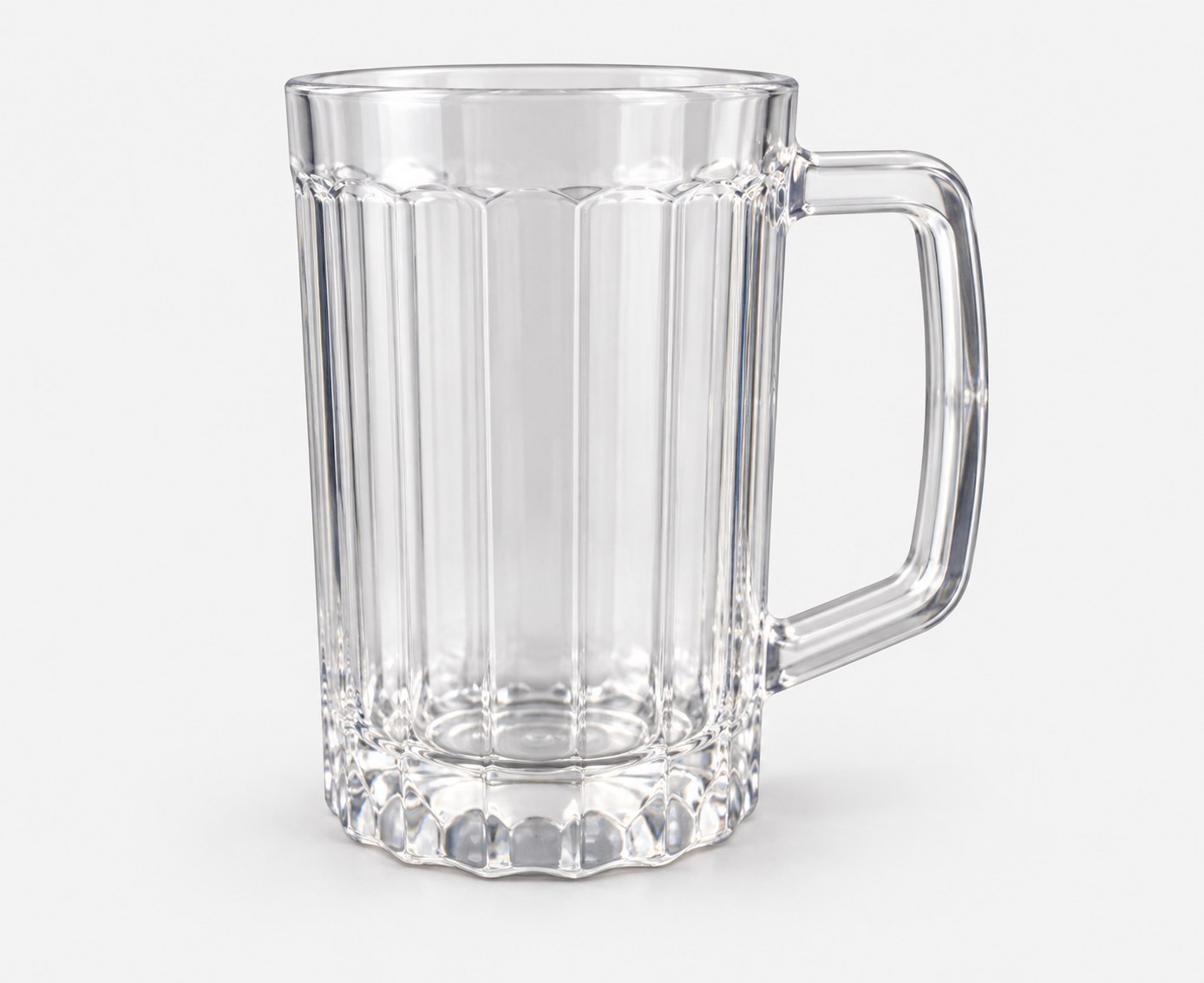 Clear plastic beer tankard — Drinkware