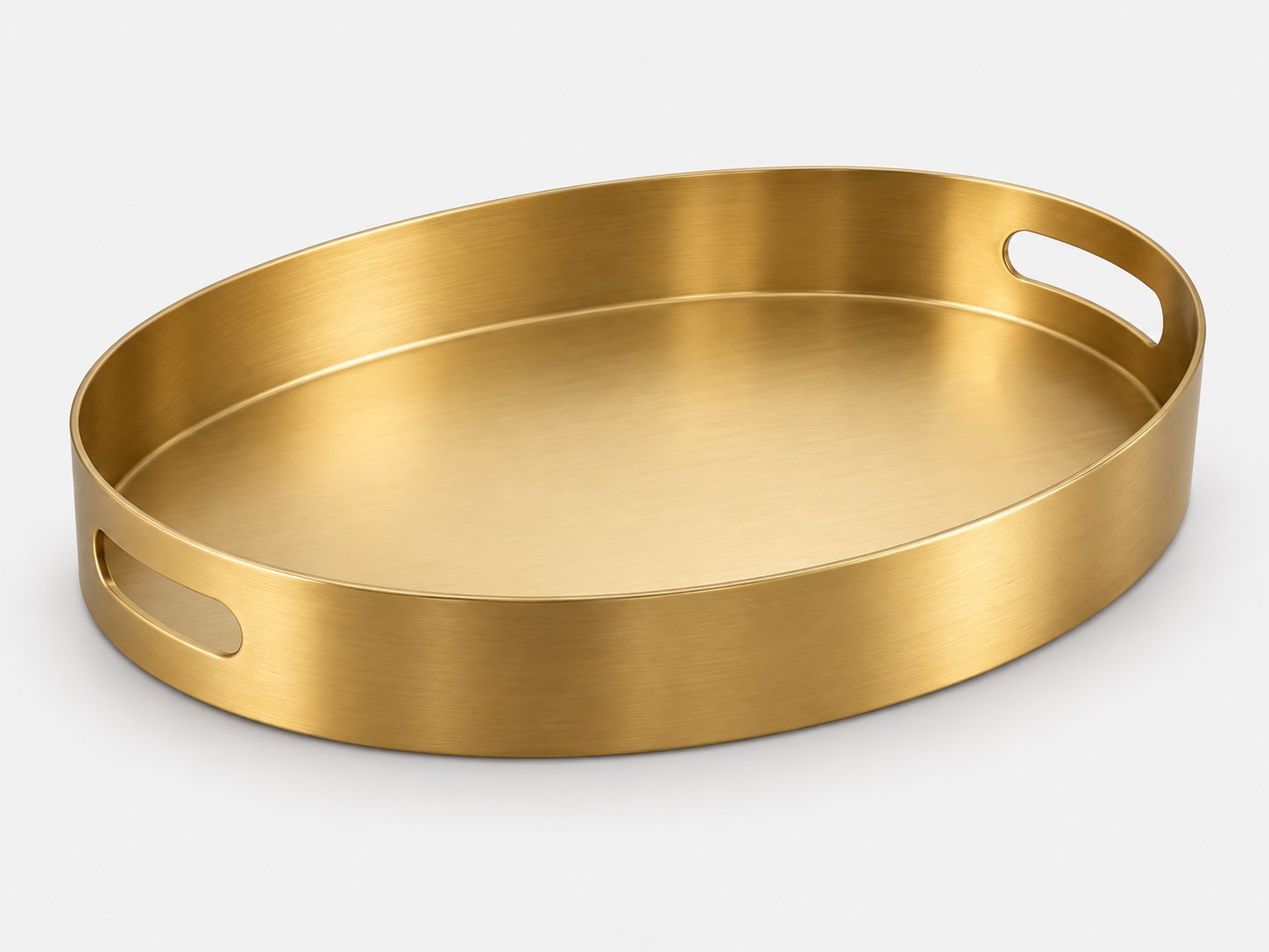 Gold oval serving tray — Trays & Serving