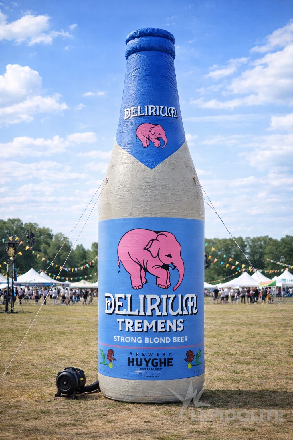 Delirium — Giant inflatable bottle