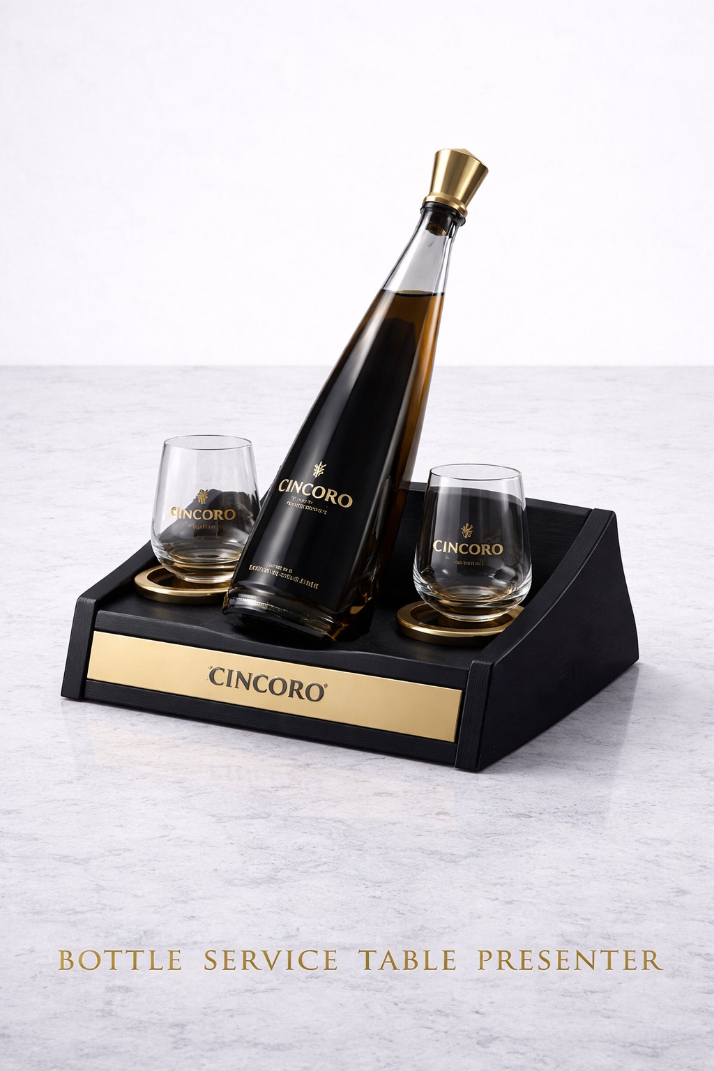 Cincoro — Angled bottle presenter